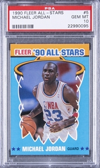 1990/91 Fleer All-Stars #5 Michael Jordan – PSA GEM MT 10